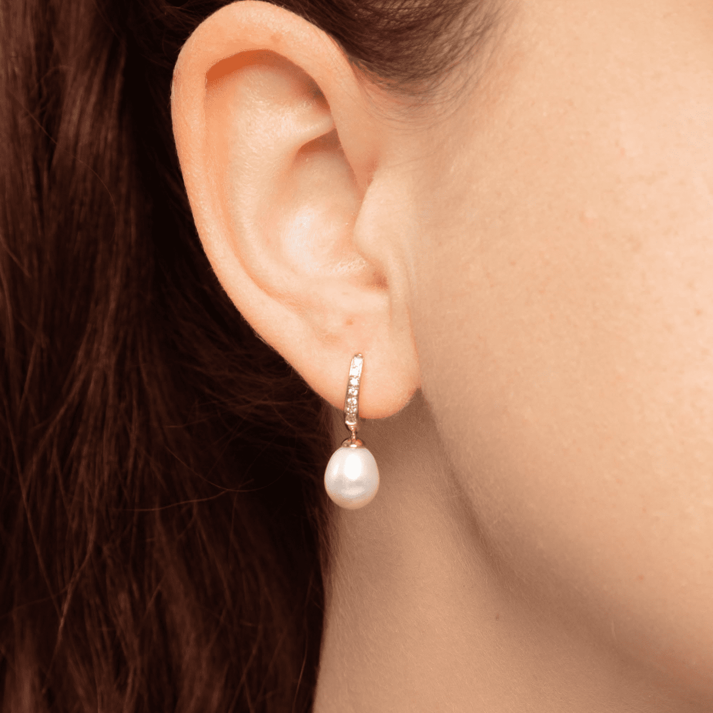 Perlenohrringe Zirkonia 333er Gelbgold Süßwasser-Zuchtperle Perlenohrringe Zirkonia 333er Gelbgold Süßwasser-Zuchtperle