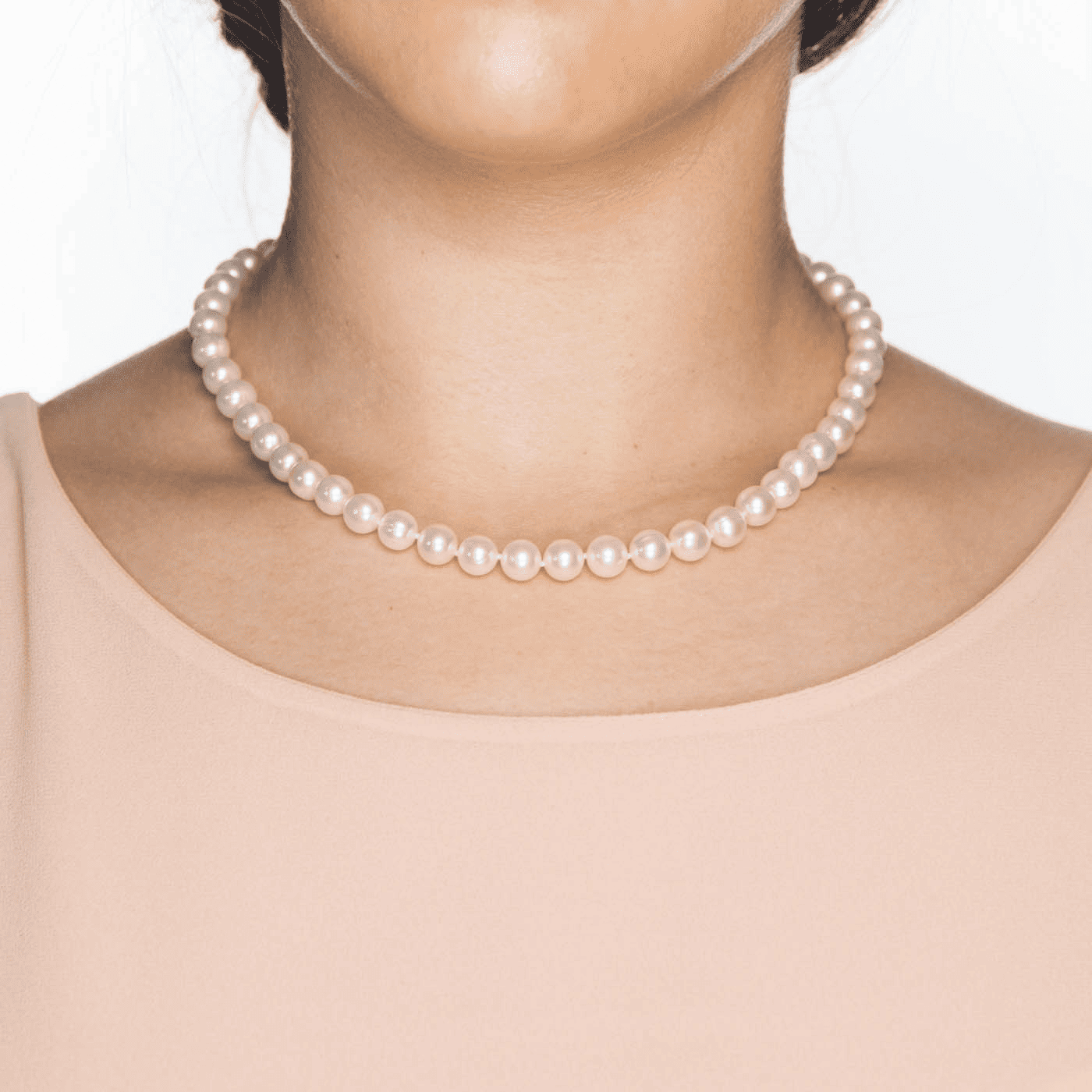 Perlenkette 925er Silber Süßwasser-Zuchtperle