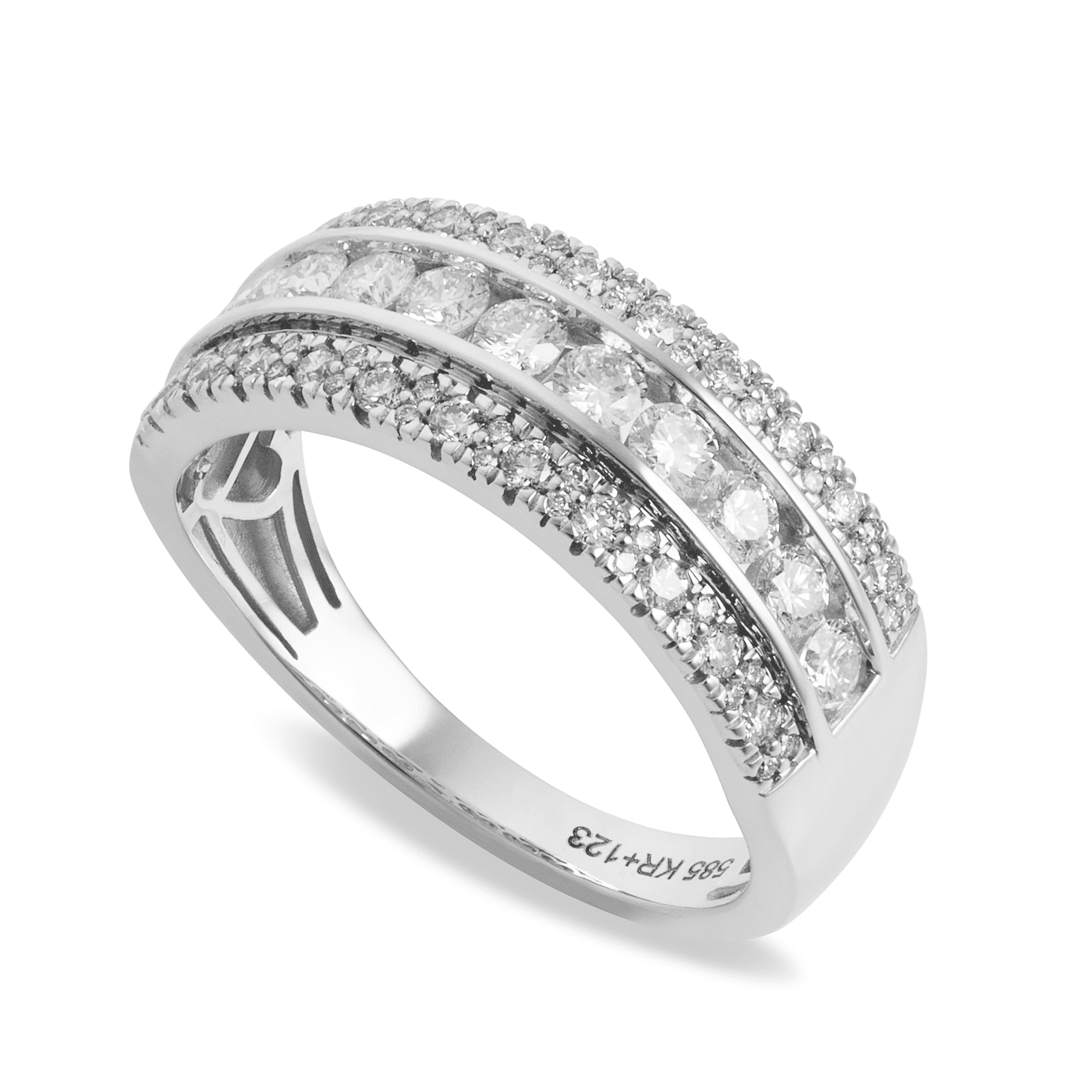 Ring Diamant zus. ca. 0,80 ct. 585er Weißgold Begonia Ring Diamant zus. ca. 0,80 ct. 585er Weißgold Begonia