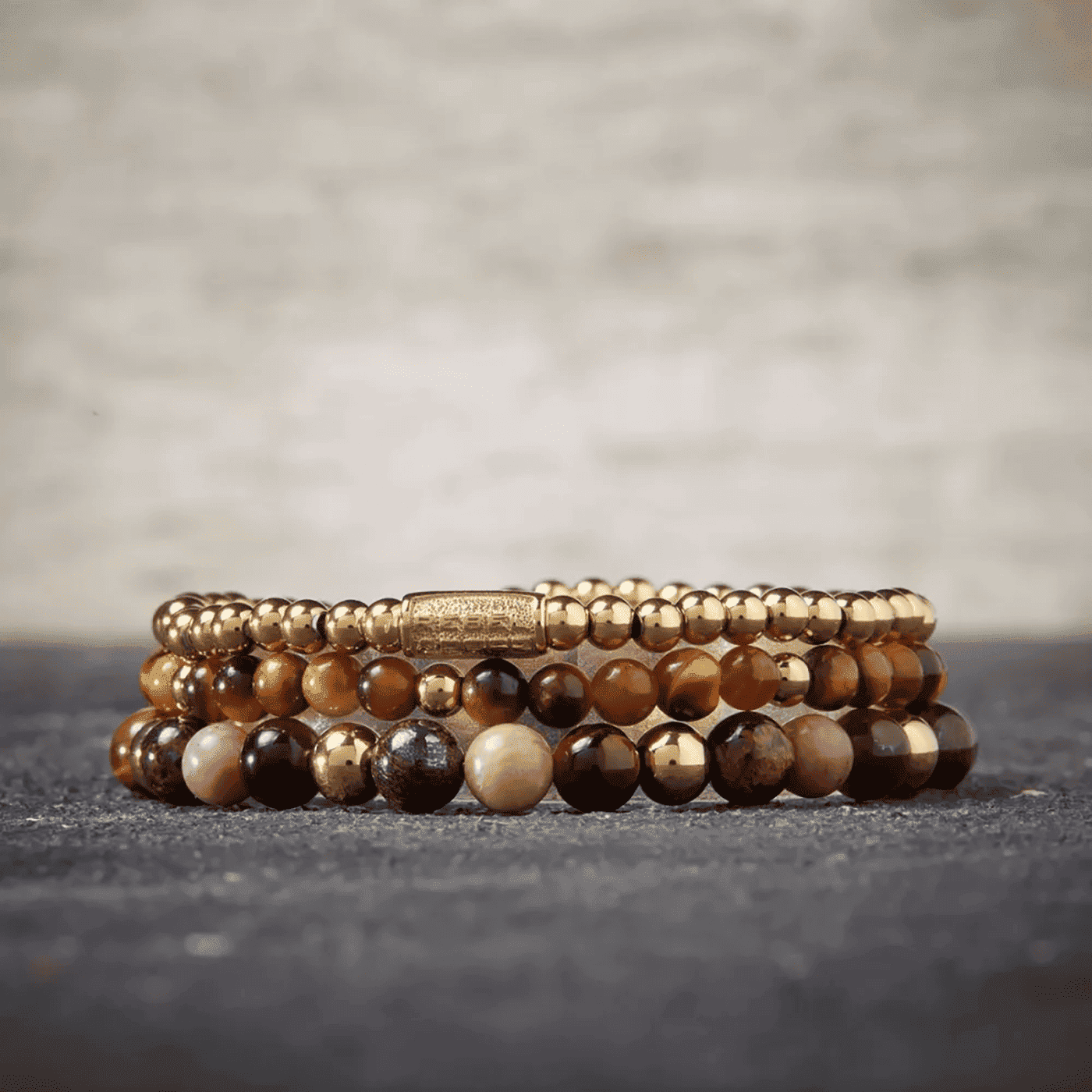 Armband Edelstahl gelb vergoldet Tiger Lily