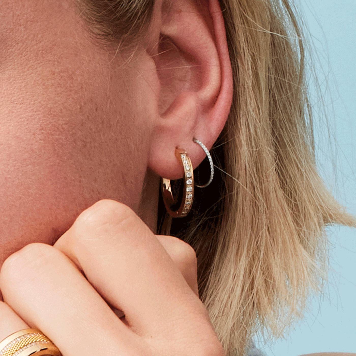 Ohrringe Zirkonia Edelstahl gelb vergoldet Arctic Symphony Ohrringe Zirkonia Edelstahl gelb vergoldet Arctic Symphony