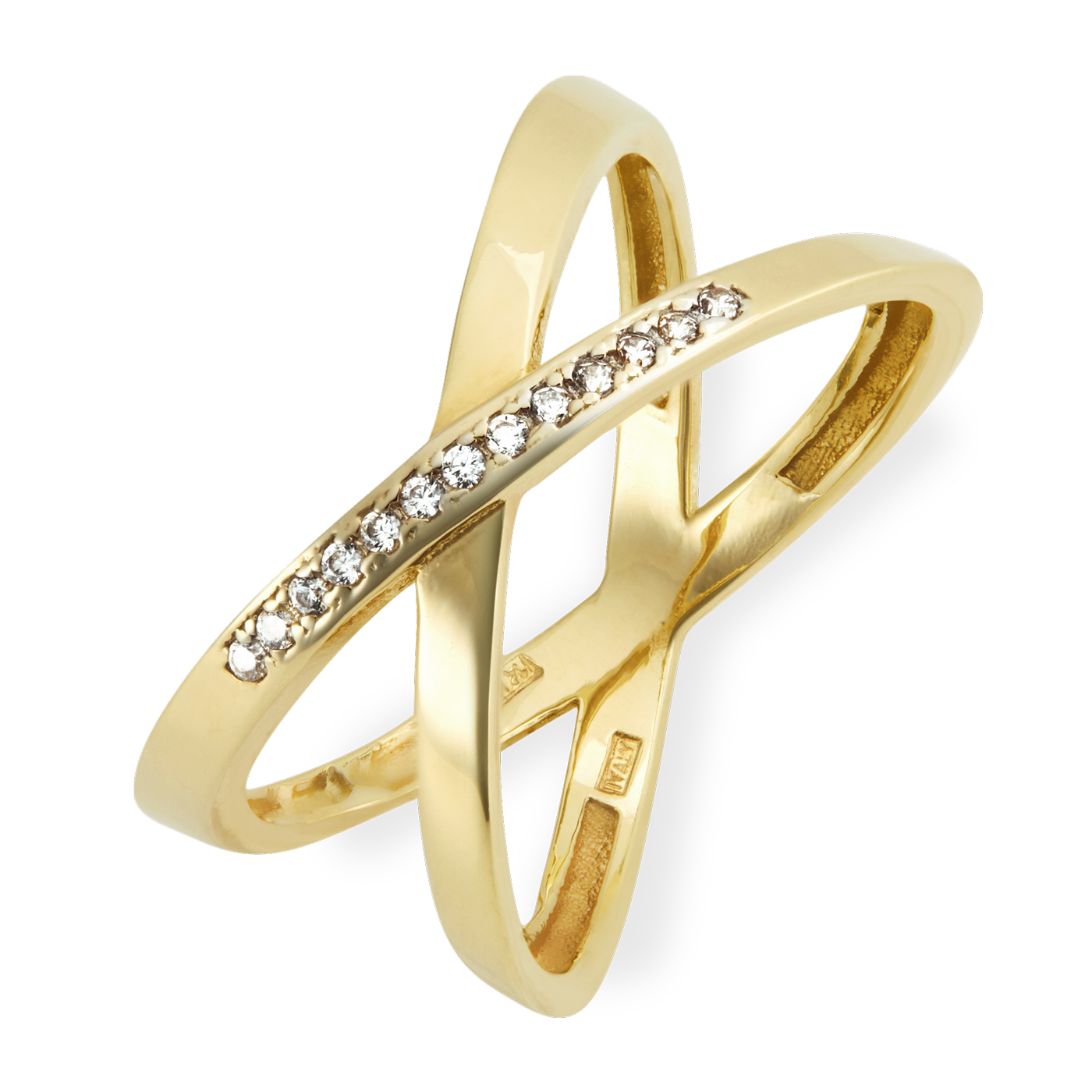 Ring Zirkonia 375er Gelbgold Dicke Socken Ring Zirkonia 375er Gelbgold Dicke Socken