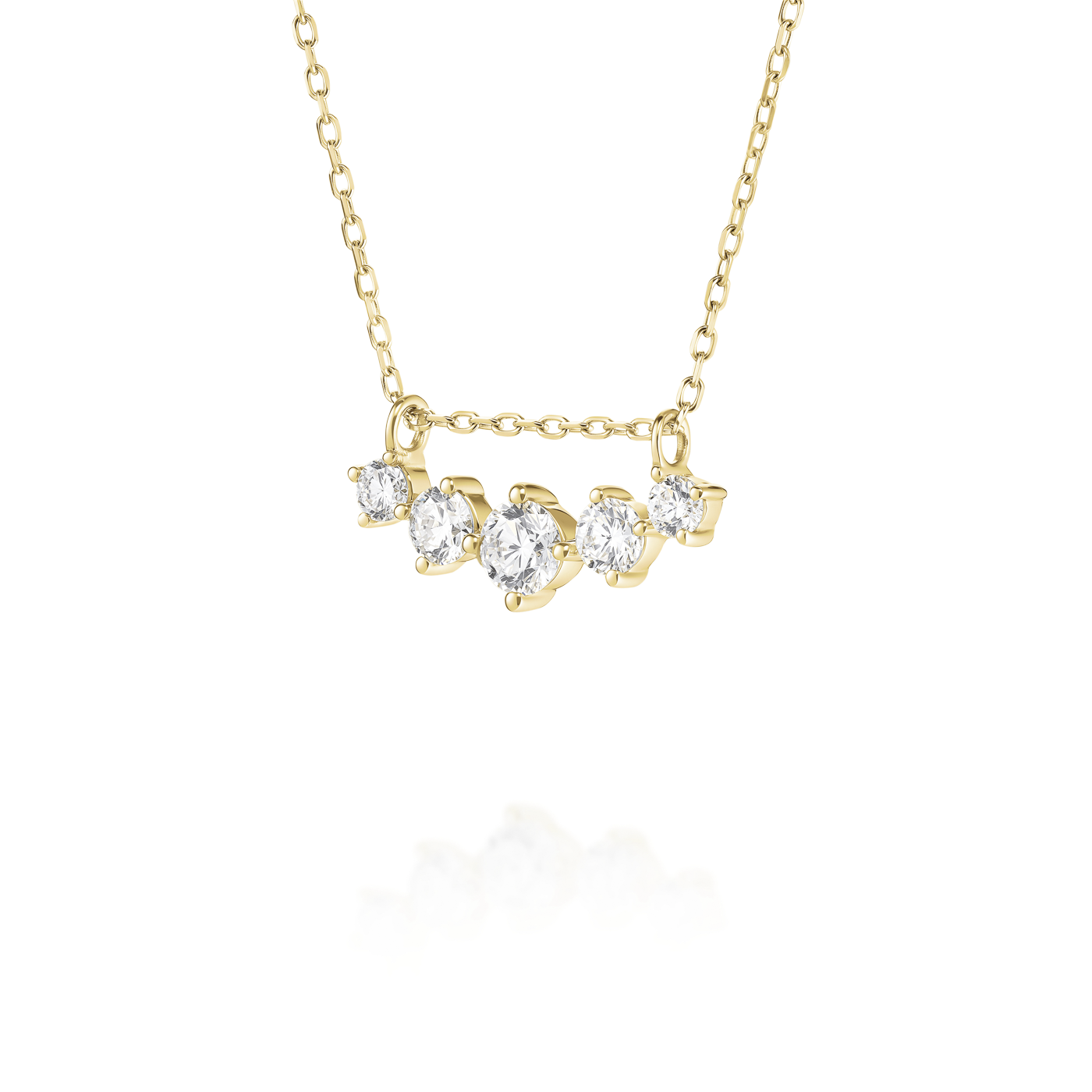 Kette syn. Diamant zus. 0,236ct. 585er Gelbgold Solara