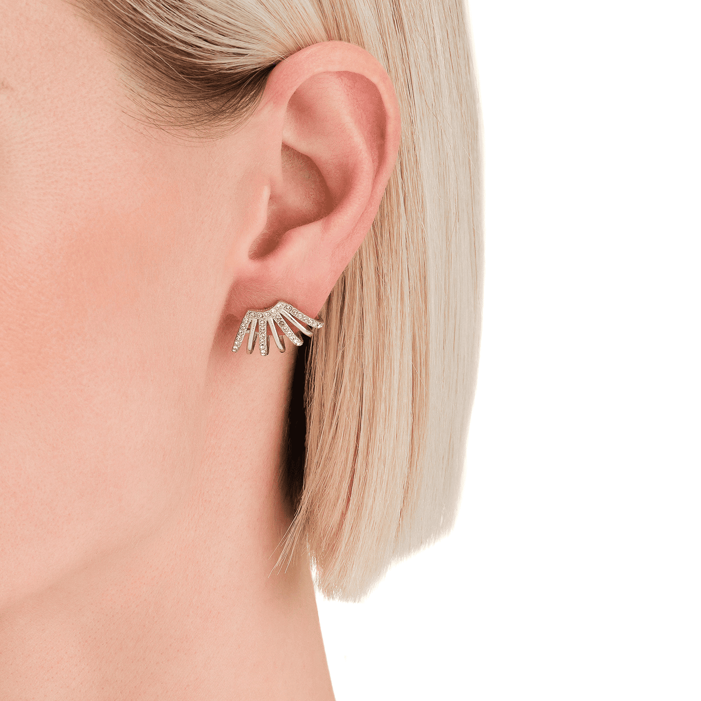 Ohrringe Zirkonia Edelstahl gelb vergoldet Tennis Ohrringe Zirkonia Edelstahl gelb vergoldet Tennis