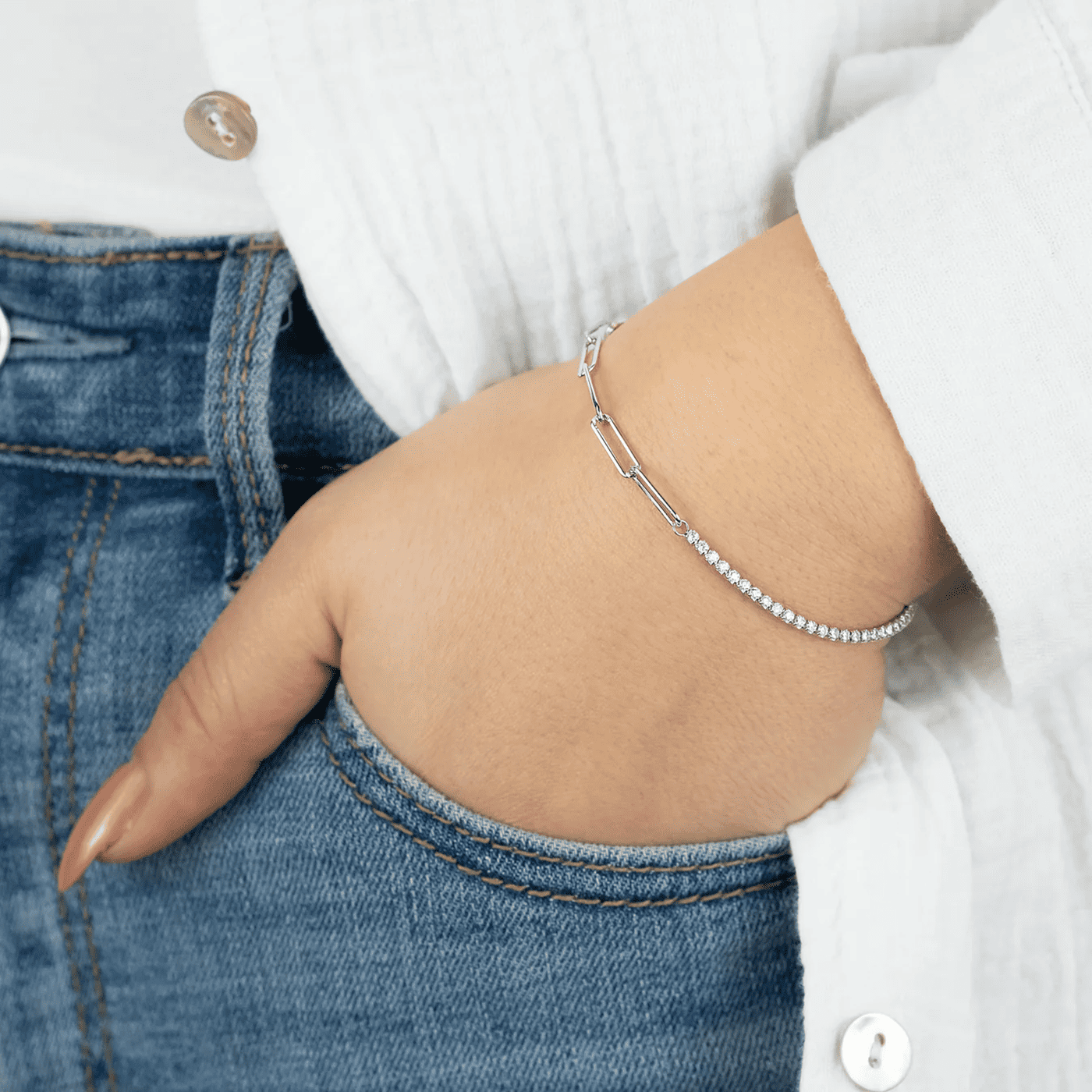 Armband 925er Silber Stone Armband 925er Silber Stone