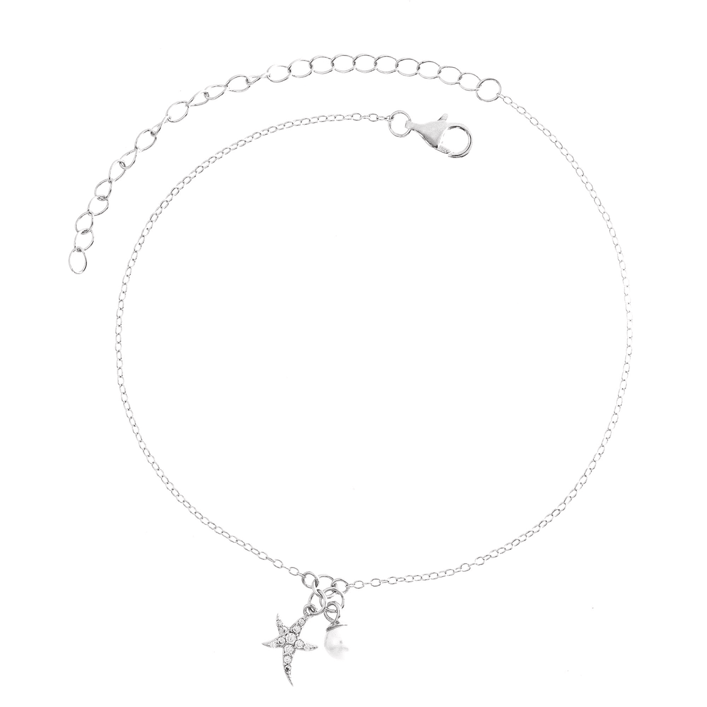 Fußkette Zirkonia 925er Silber Fußkette Zirkonia 925er Silber