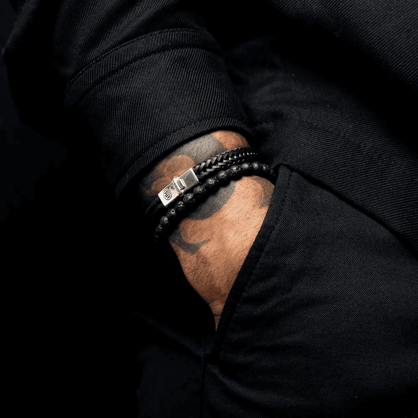 Armband Edelstahl schwarz Black Moon - All-Black Armband Edelstahl schwarz Black Moon - All-Black