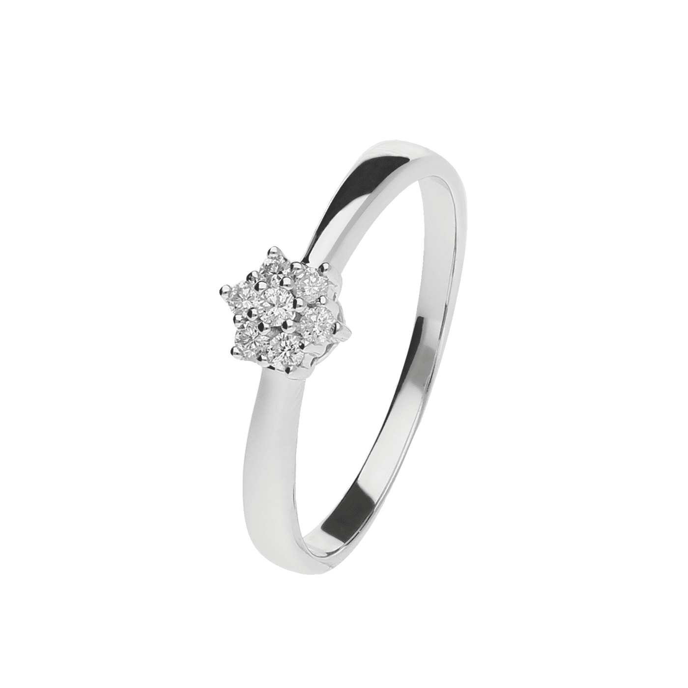 Ring Diamant zus. ca. 0,10 ct. 333er Weißgold Heide Ring Diamant zus. ca. 0,10 ct. 333er Weißgold Heide