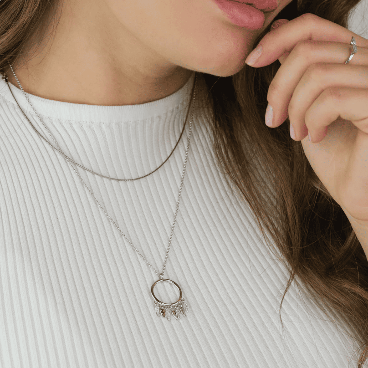 Kette Zirkonia 925er Silber Elegant