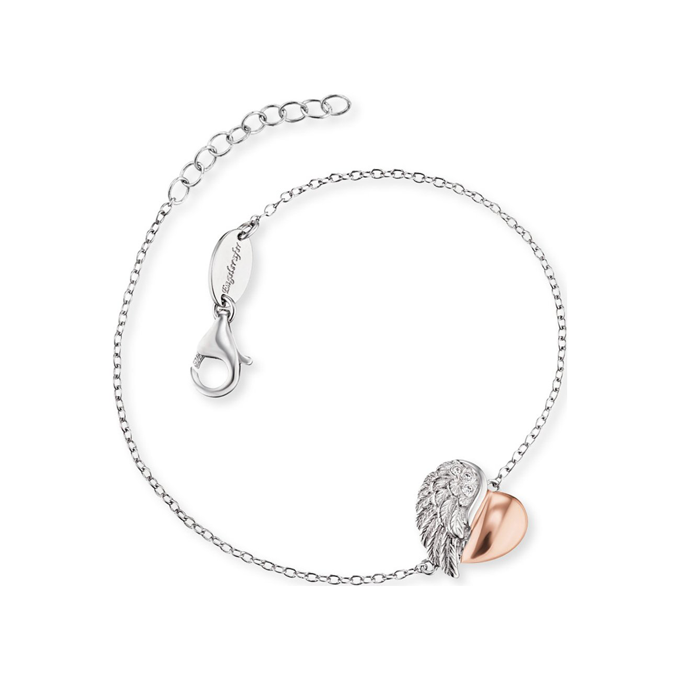 Armband 925er silber bicolor Herzflügel Armband 925er silber bicolor Herzflügel