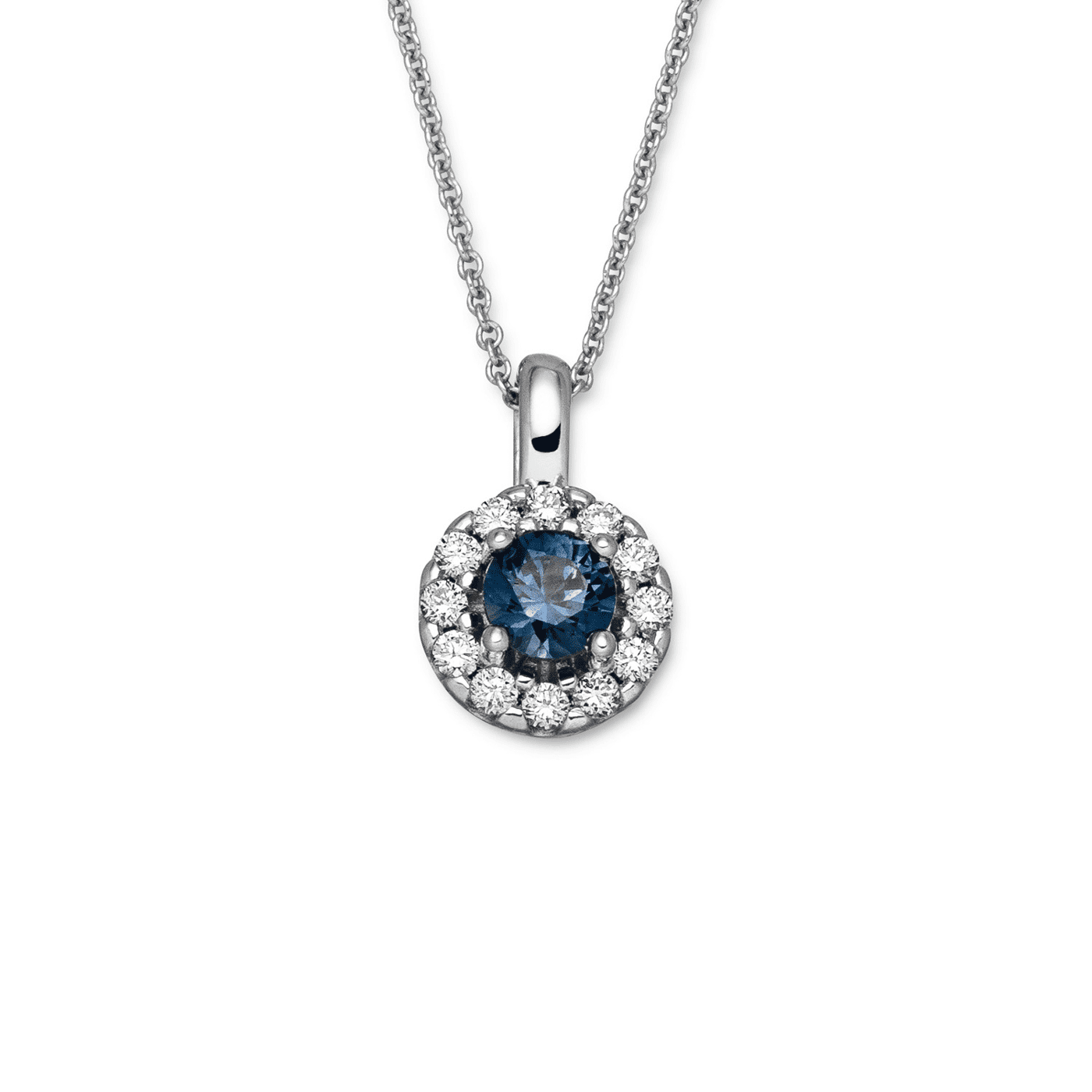 Edelsteinkette Diamant zus. ca. 0,10ct. 585er Weißgold Edelsteinkette Diamant zus. ca. 0,10ct. 585er Weißgold