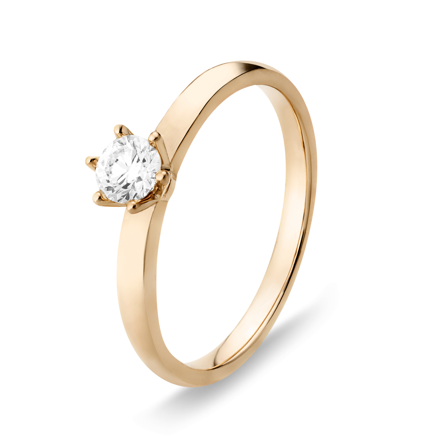 Ring Diamant ca. 0,25 ct. 585er Gelbgold In Love Solitär Ring Diamant ca. 0,25 ct. 585er Gelbgold In Love Solitär