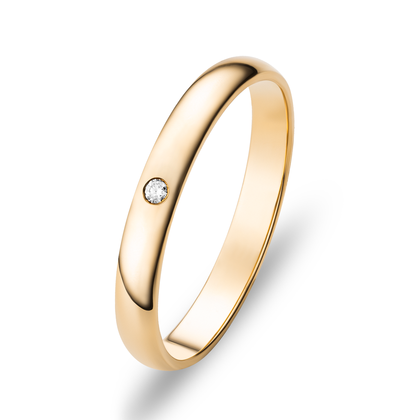 Trauring ca. 0,01 ct. 585er Gelbgold Mainz