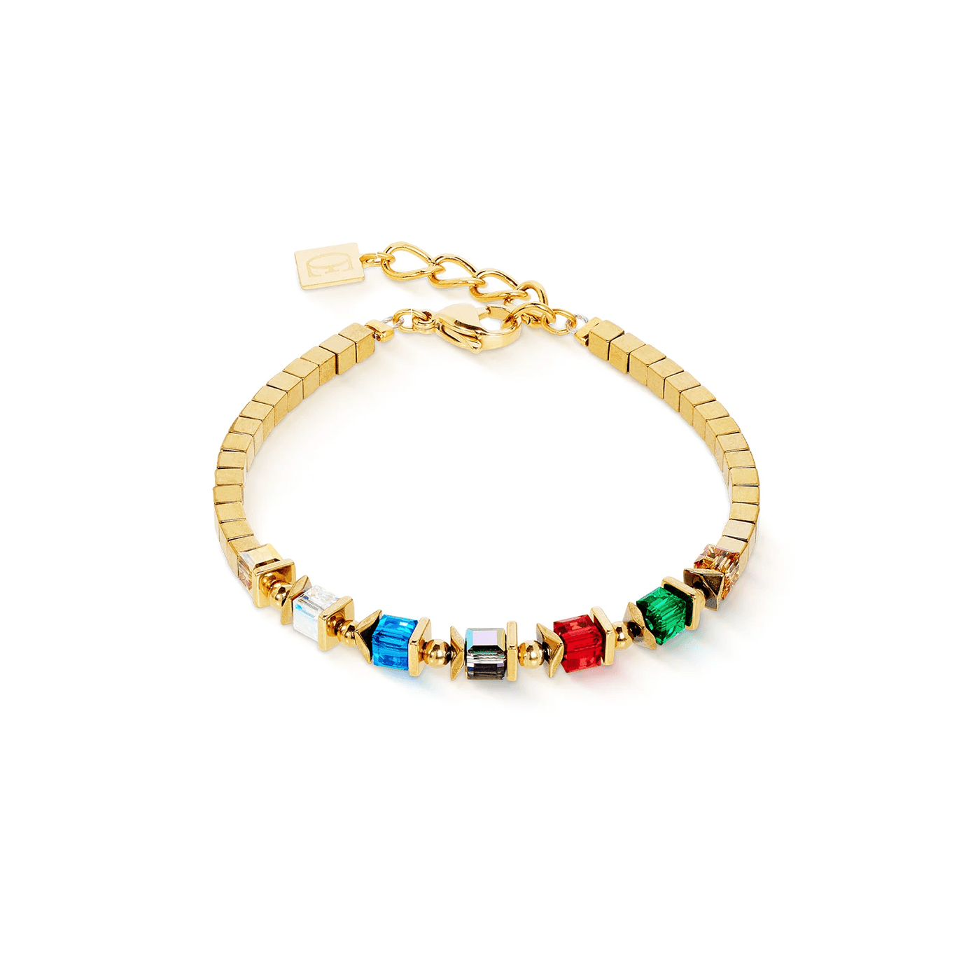 Armband Edelstahl gelb vergoldet Sparkling Cubes Fusion Armband Edelstahl gelb vergoldet Sparkling Cubes Fusion
