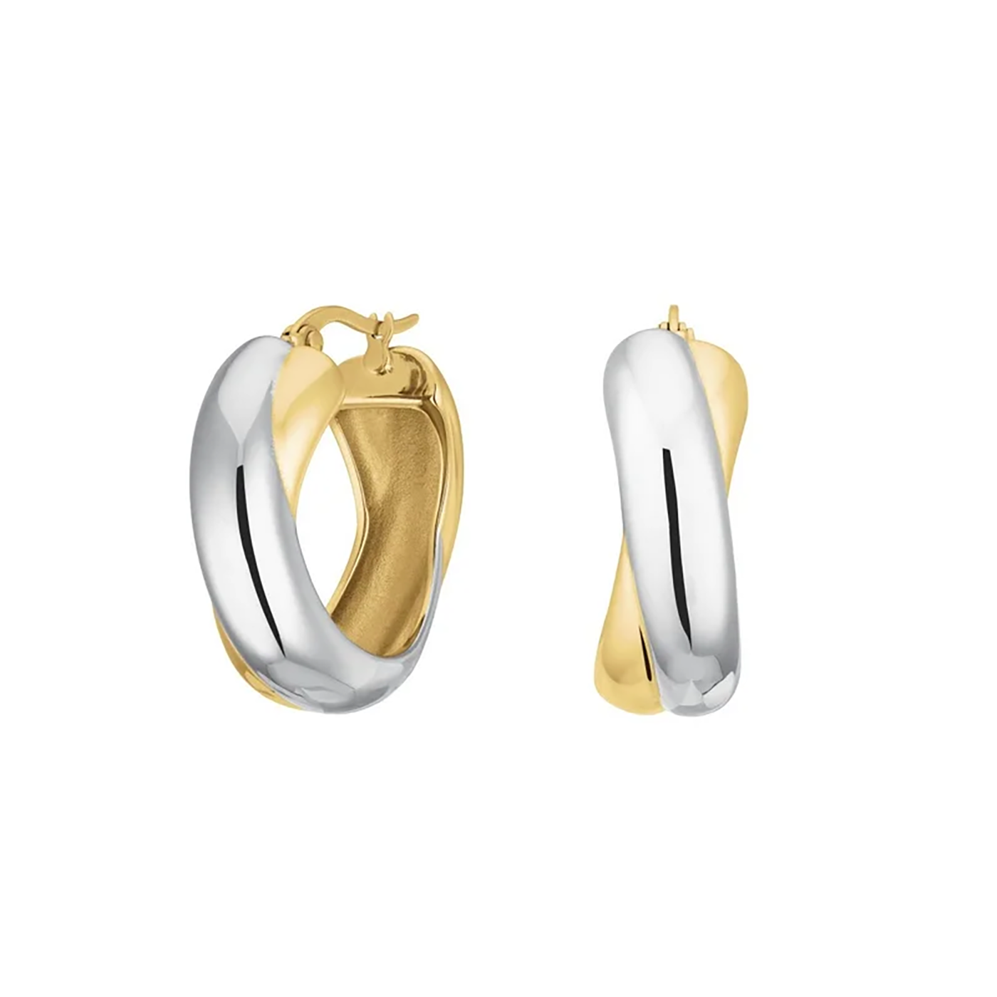 Ohrringe Edelstahl bicolor Hoops Ohrringe Edelstahl bicolor Hoops