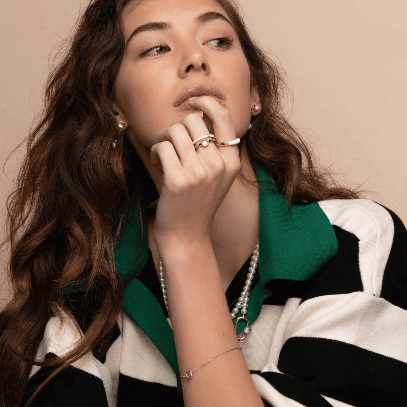 Ring Perlmutt 925er Silber gelb vergoldet Ring Perlmutt 925er Silber gelb vergoldet