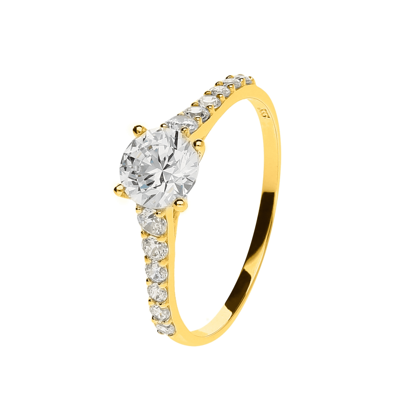 Ring Zirkonia 333er Gelbgold rhodiniert Ring Zirkonia 333er Gelbgold rhodiniert