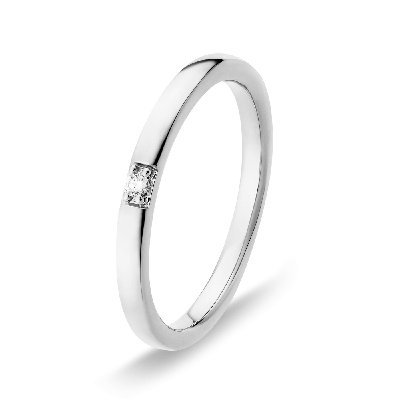 Ring Diamant ca. 0,02 ct. 333er Weißgold Pure Solitär Ring Diamant ca. 0,02 ct. 333er Weißgold Pure Solitär