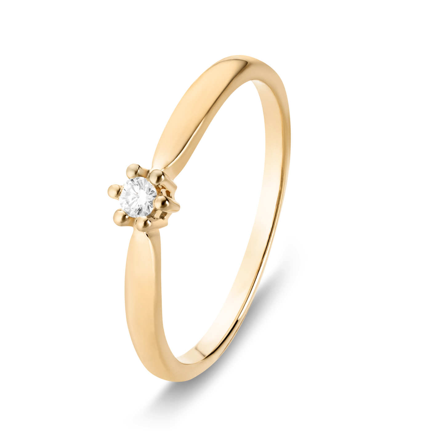 Ring Diamant ca. 0,05 ct. 333er Gelbgold Select Solitär Ring Diamant ca. 0,05 ct. 333er Gelbgold Select Solitär