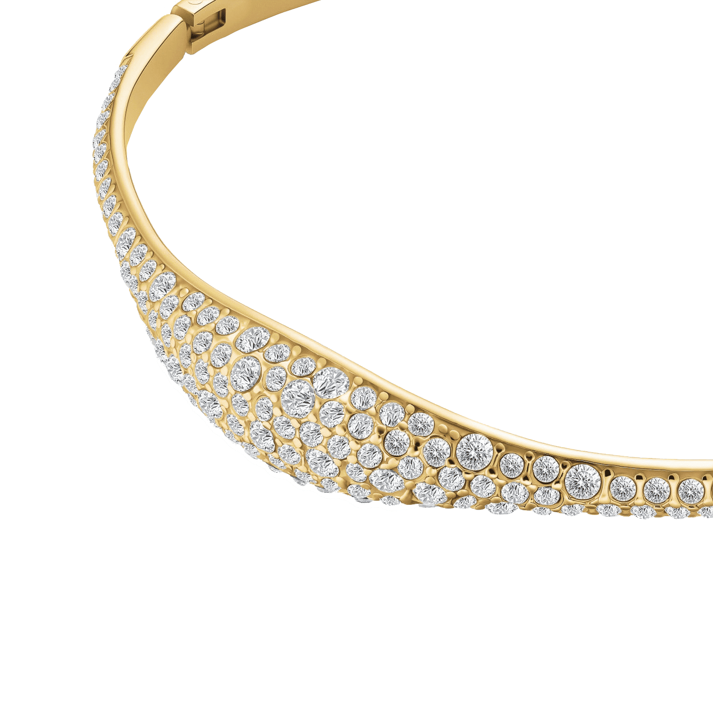 Armreif Edelstahl gelb vergoldet Pavé Armreif Edelstahl gelb vergoldet Pavé