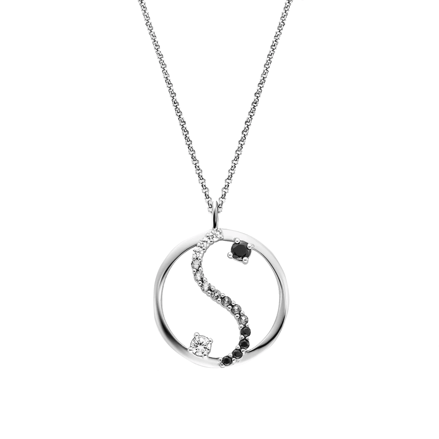 Kette Zirkonia 925er Silber Yin Yang Kette Zirkonia 925er Silber Yin Yang
