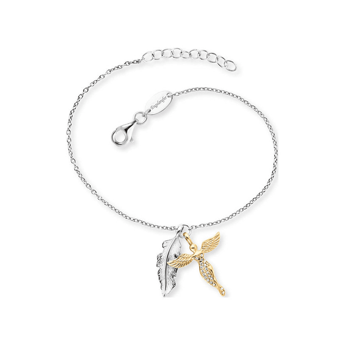 Armband 925er Silber bicolor Feder Armband 925er Silber bicolor Feder