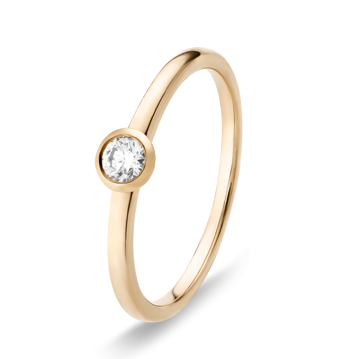 Ring Diamant ca. 0,15 ct. 585er Gelbgold In Love Solitär Ring Diamant ca. 0,15 ct. 585er Gelbgold In Love Solitär