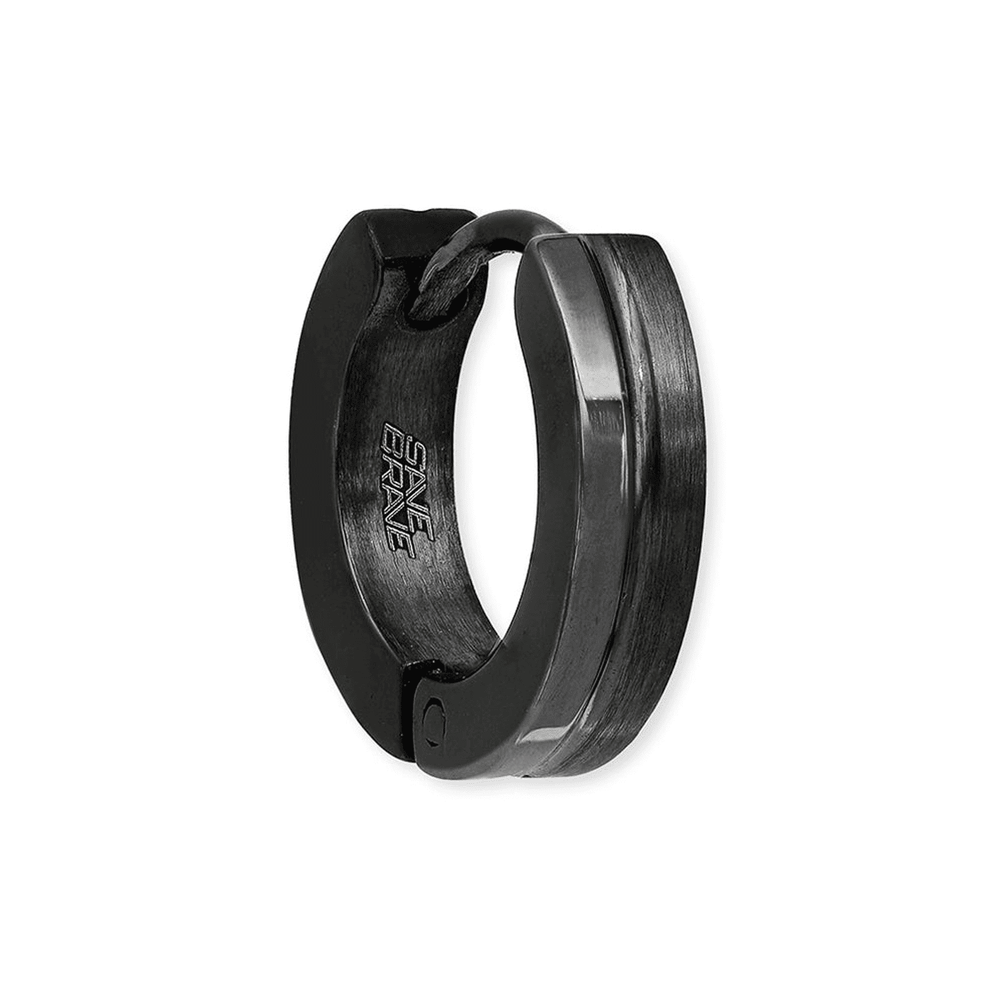 Einzelohrring Edelstahl schwarz India Einzelohrring Edelstahl schwarz India