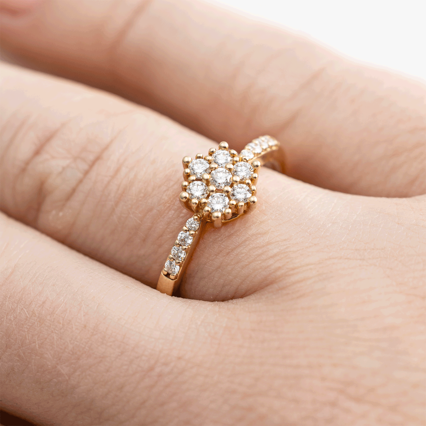 Ring Diamant zus. ca. 0,40 ct. 585er Gelbgold Lunaria