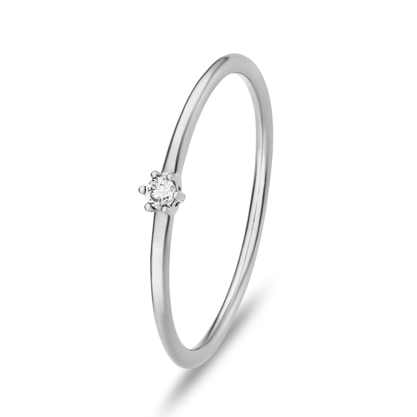 Ring Diamant ca. 0,03 ct. 333er Weissgold Ring Diamant ca. 0,03 ct. 333er Weissgold