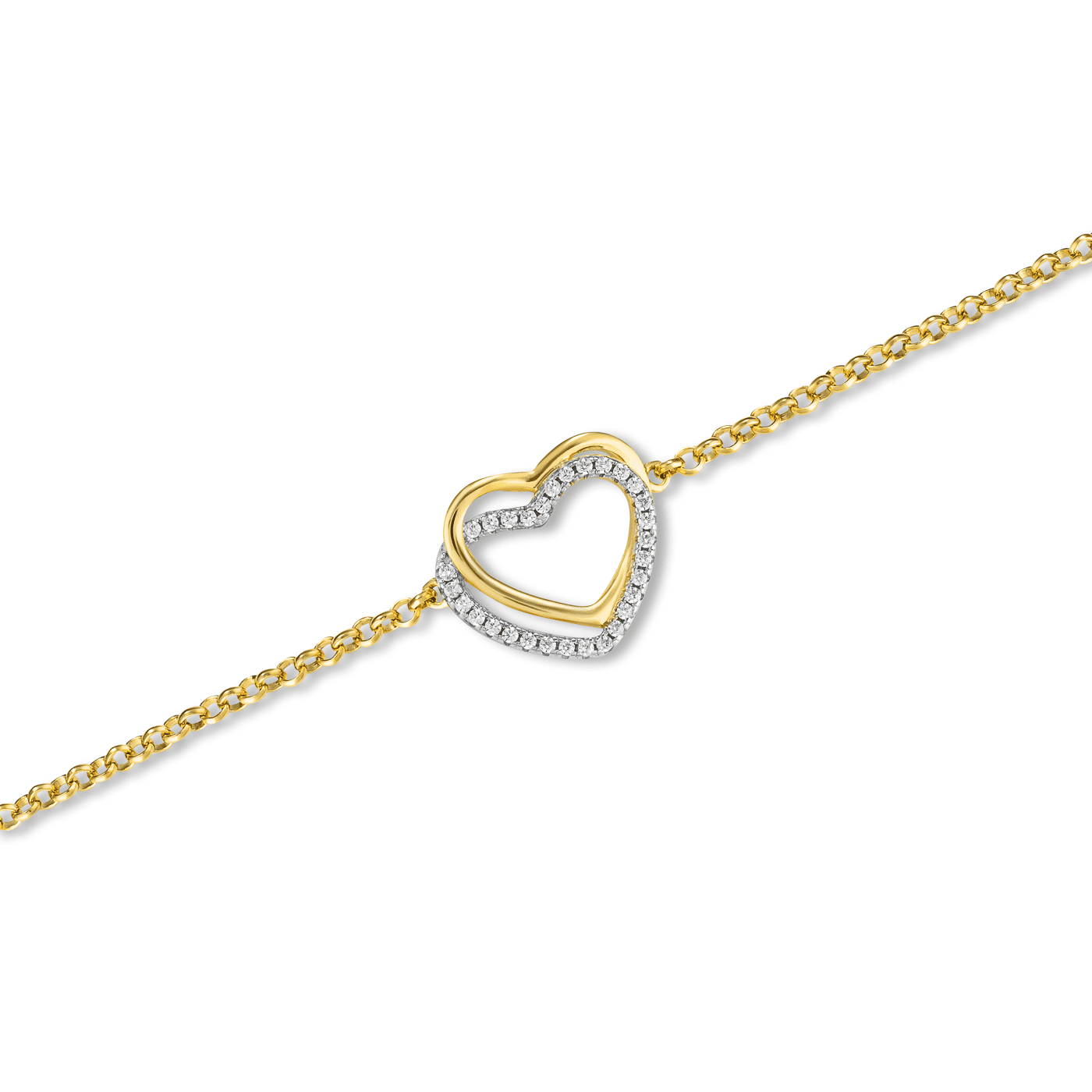 Armband Zirkonia 925er Silber vergoldet Armband Zirkonia 925er Silber vergoldet