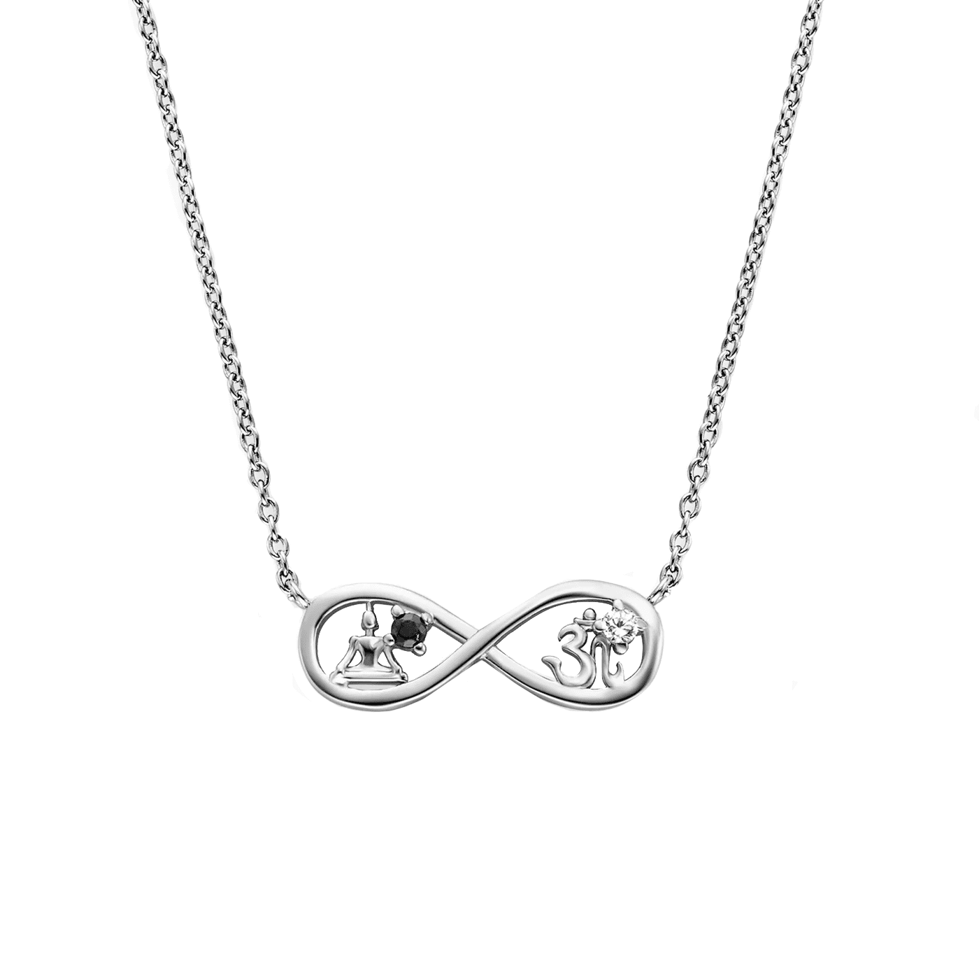 Kette Zirkonia 925er Silber Yin Yang Kette Zirkonia 925er Silber Yin Yang