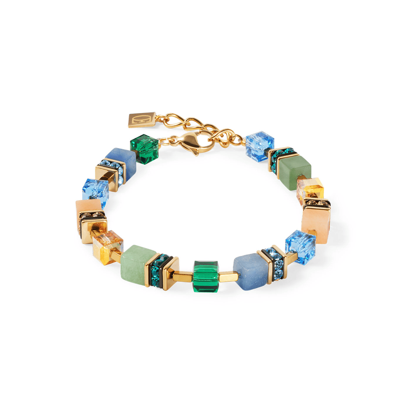 Armband Edelstahl gelb vergoldet GeoCUBE® Armband Edelstahl gelb vergoldet GeoCUBE®