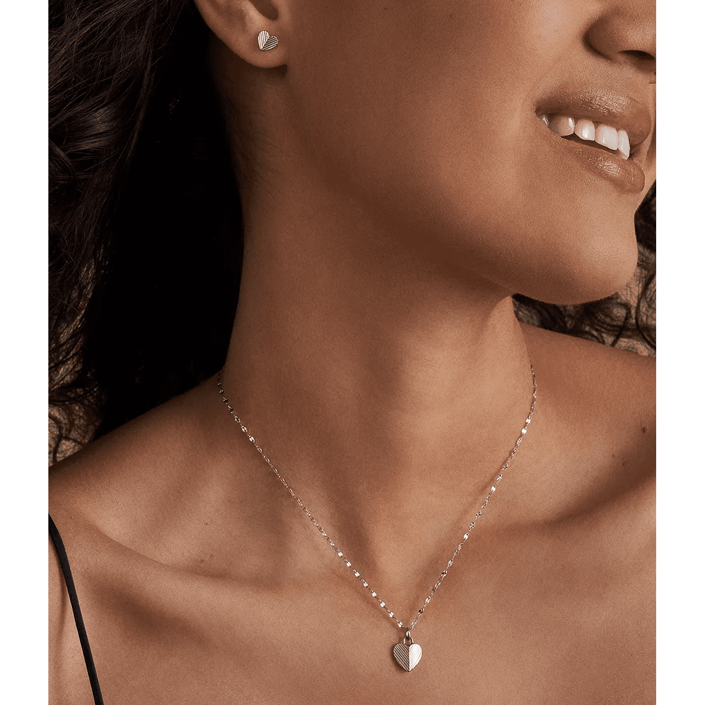 Set Kette Ohrringe Stahl silber Harlow Set Kette Ohrringe Stahl silber Harlow