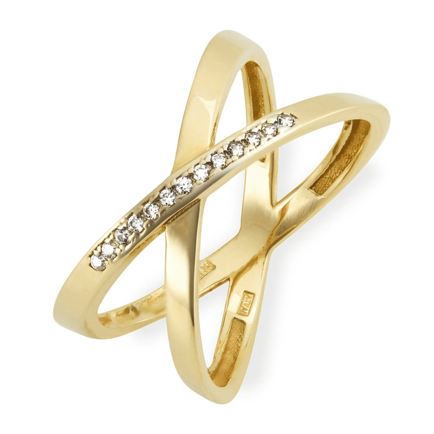 Ring Zirkonia 375er Gelbgold Dicke Socken