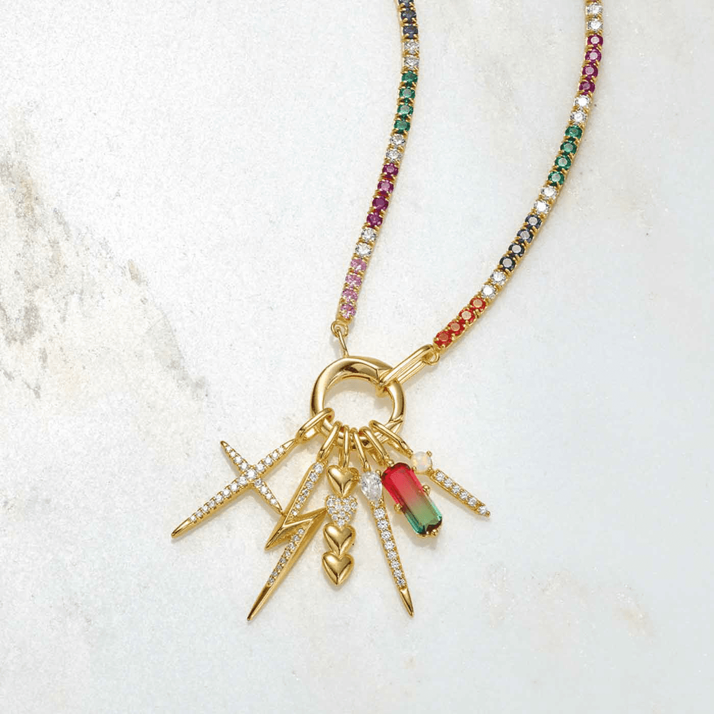 Kette Zirkonia 925er Silber gelb vergoldet Rising Sun Kette Zirkonia 925er Silber gelb vergoldet Rising Sun