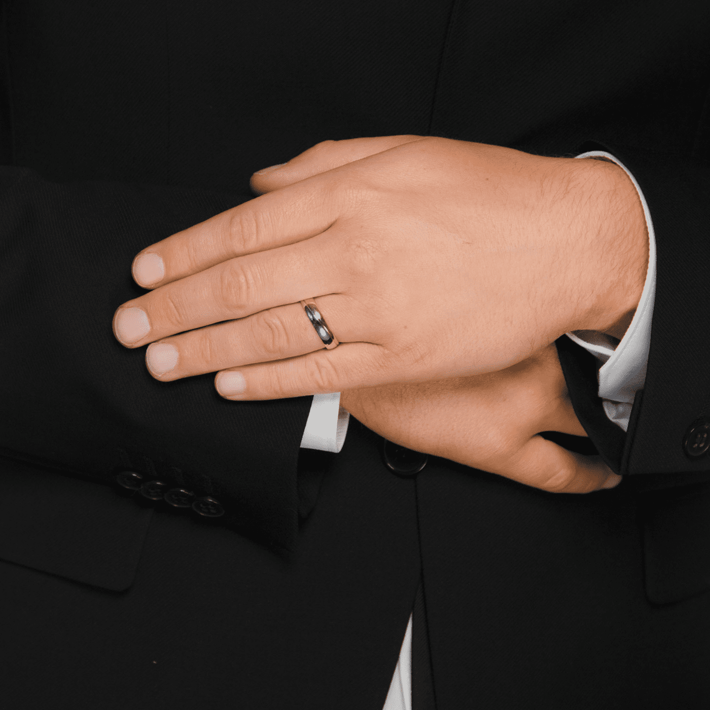 Trauring zus. ca. 0,07 ct. 585er bicolor Capri Trauring zus. ca. 0,07 ct. 585er bicolor Capri