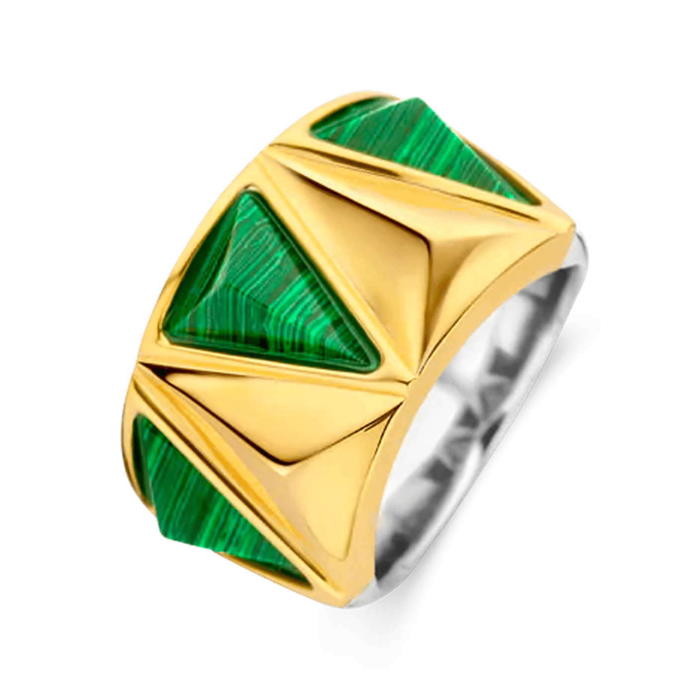 Ring Zirkonia 925er Silber gelb vergoldet  Ring Zirkonia 925er Silber gelb vergoldet