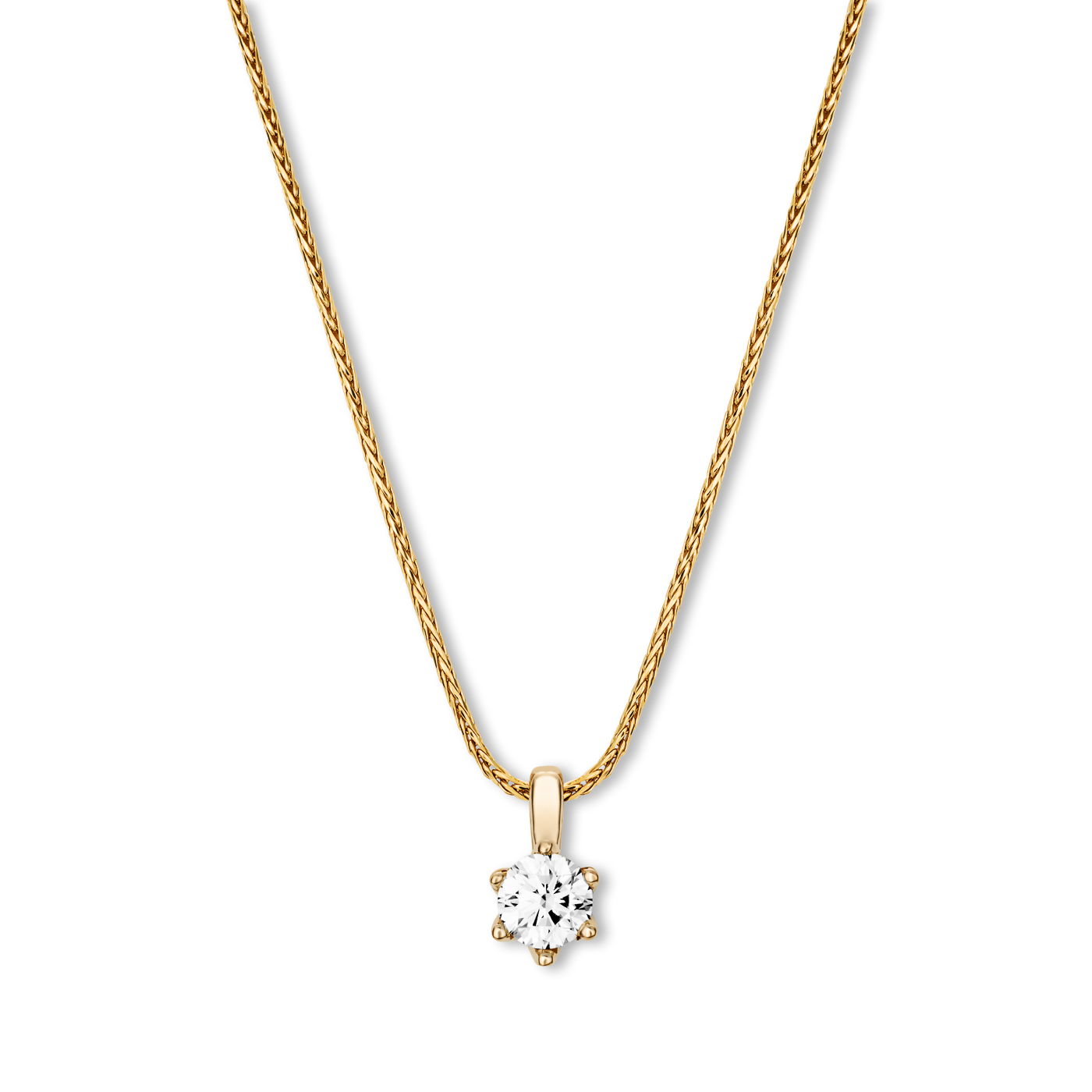 Kette Diamant ca. 0,25 ct. 585er Gelbgold In Love Solitär Kette Diamant ca. 0,25 ct. 585er Gelbgold In Love Solitär