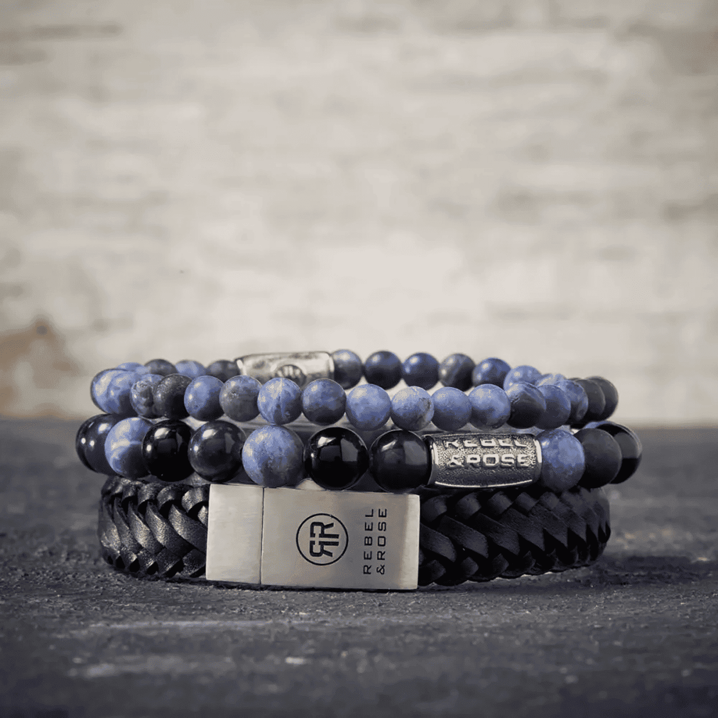 Armband 925er Silber Braided Raw Matt Black Armband 925er Silber Braided Raw Matt Black