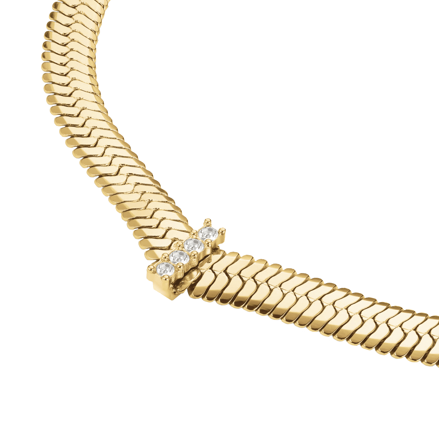 Kette Edelstahl gelb vergoldet Snake Kette Edelstahl gelb vergoldet Snake