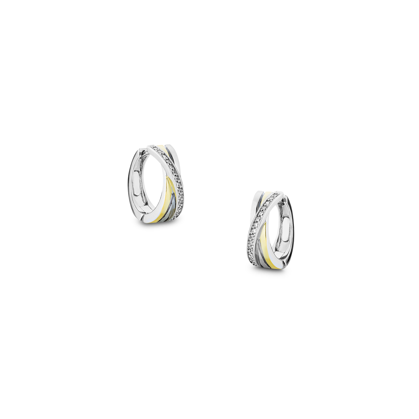 Creolen Zirkonia 925er bicolor Creolen Zirkonia 925er bicolor