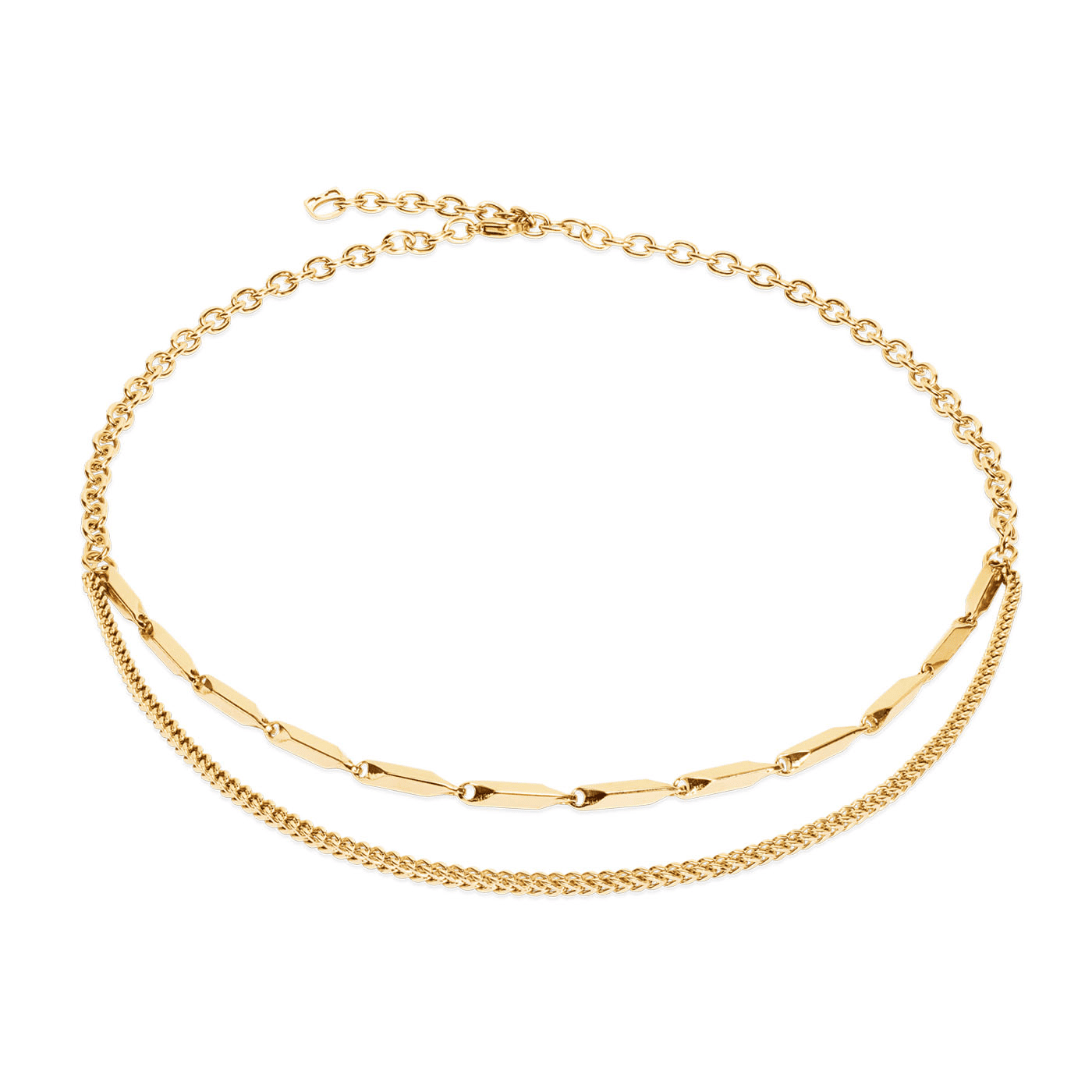 Kette Edelstahl gelb vergoldet Twisted Layers Kette Edelstahl gelb vergoldet Twisted Layers