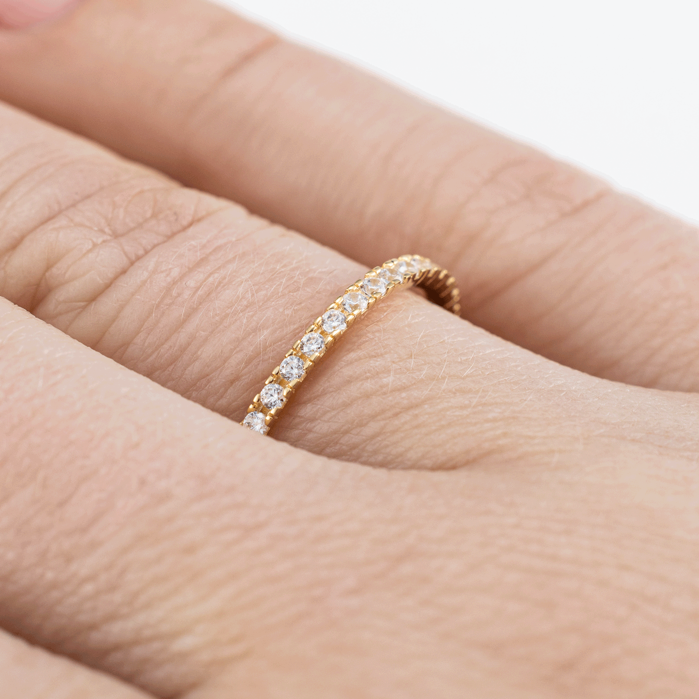 Ring Zirkonia 375er Gelbgold 