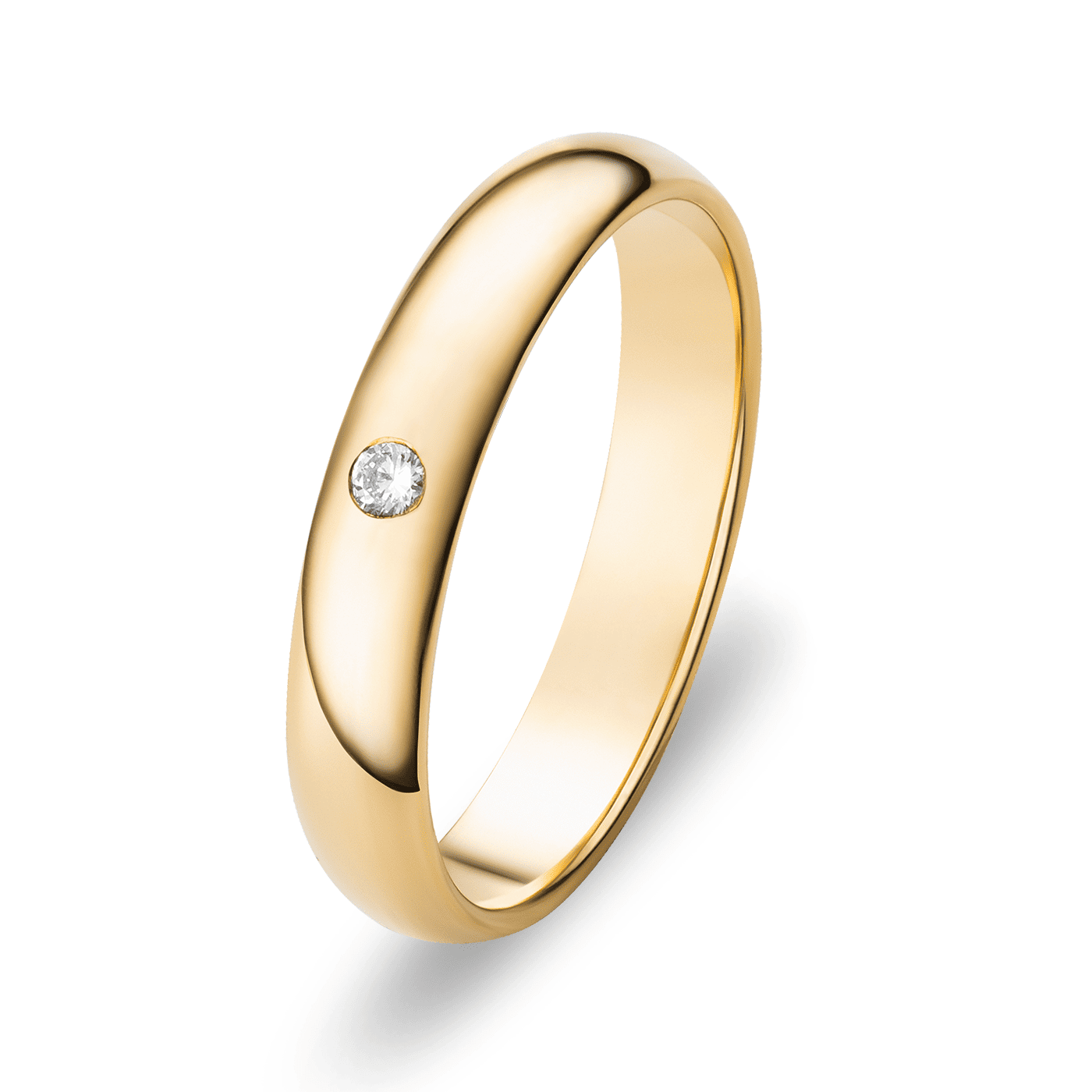 Trauring ca. 0,03 ct. 585er Gelbgold Aachen Trauring ca. 0,03 ct. 585er Gelbgold Aachen