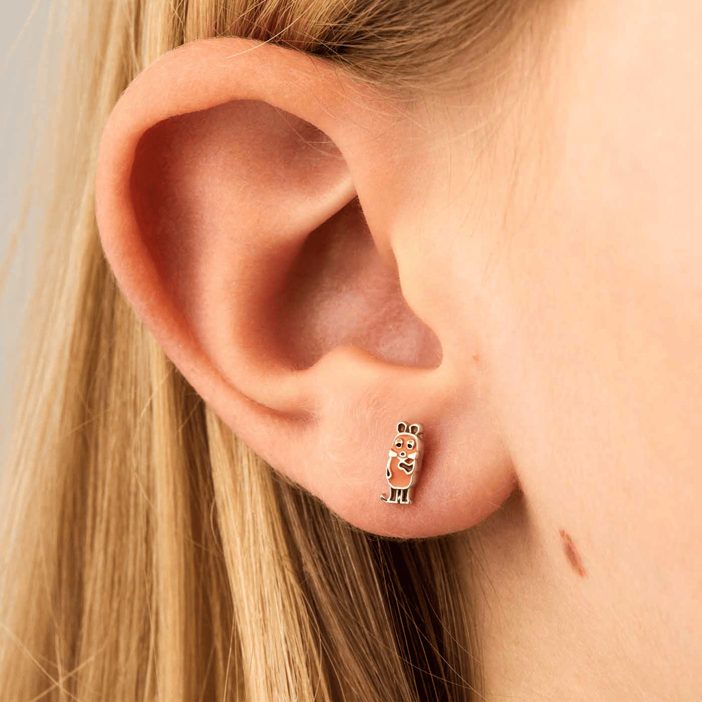 Ohrringe 925er Silber Maus Optimistisch