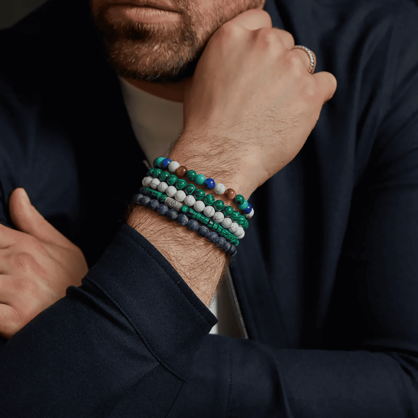 Armband Edelstahl Matt Midnight