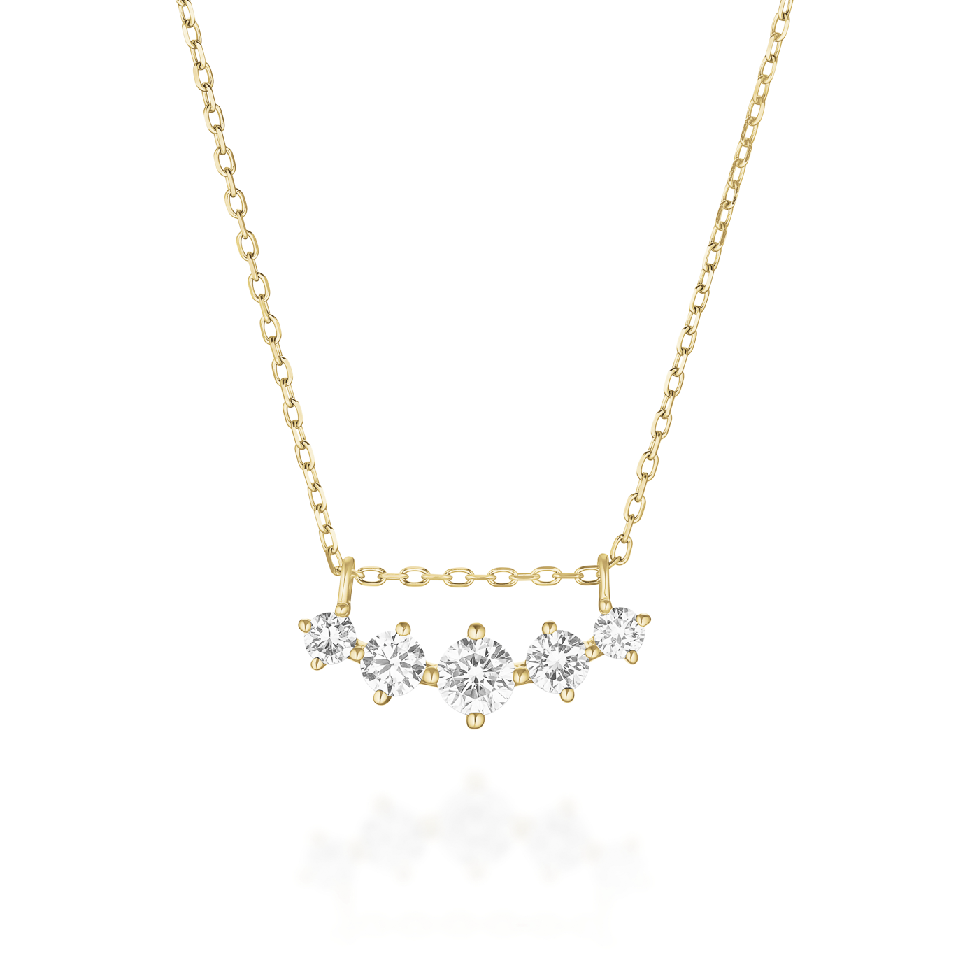 Kette syn. Diamant zus. 0,236ct. 585er Gelbgold Solara Kette syn. Diamant zus. 0,236ct. 585er Gelbgold Solara