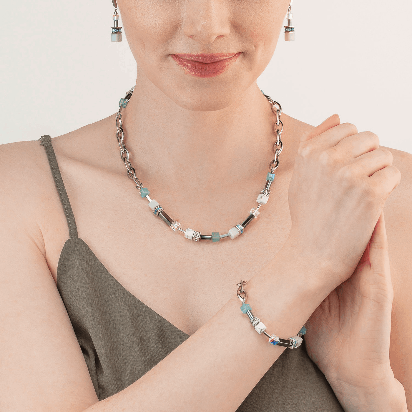 Edelsteinkette Edelstahl Edelsteinkette Edelstahl