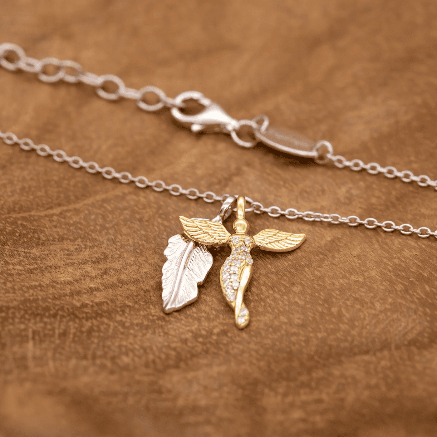 Armband 925er Silber bicolor Feder Armband 925er Silber bicolor Feder